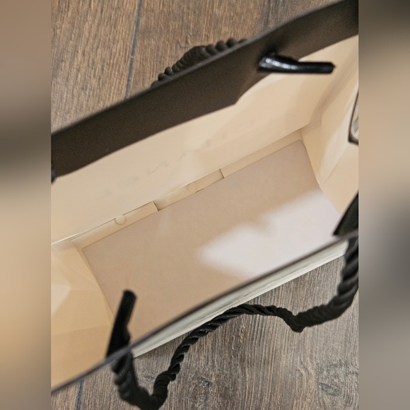 Black PVC Embossed Floral Zipper Pouch + Bag - Picture 10 of 12